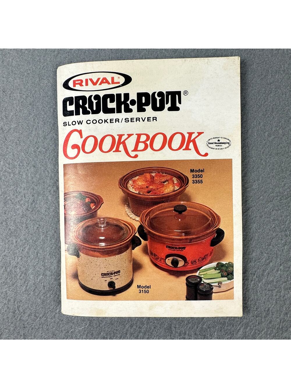 Vintage Rival Crock Pot Cookbook Manual Models 3150 3350